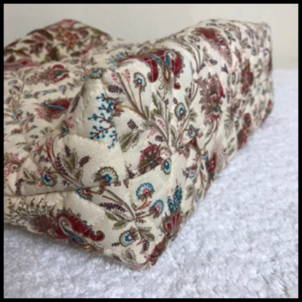 Victorian Floral Style Print Cotton Shoulder Bag - Picture 6 of 12